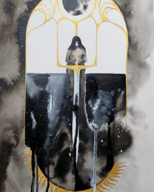 VESPERTINE - Encre de Chine et encre acrylique sur papier à grain fin