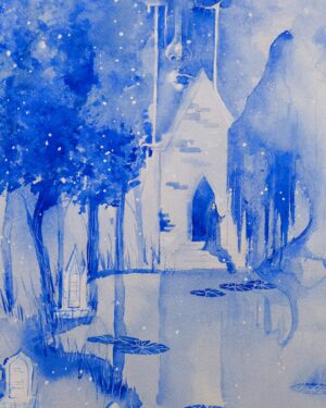 DANS LA NUIT - Aquarelle sur papier à grain fin