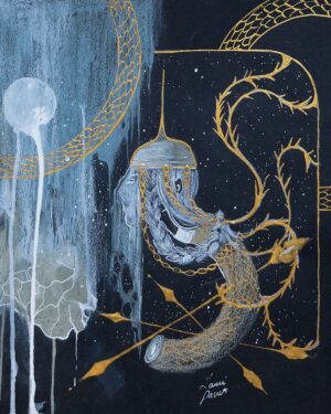 OBSCURA - Pastel et encre acrylique sur papier noir